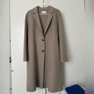 Beige Wool Blend Coat